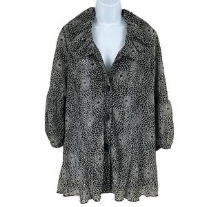 Damee Inc Jacket Womens XL Artsy Textured Whimsigoth Statement Lagenlook